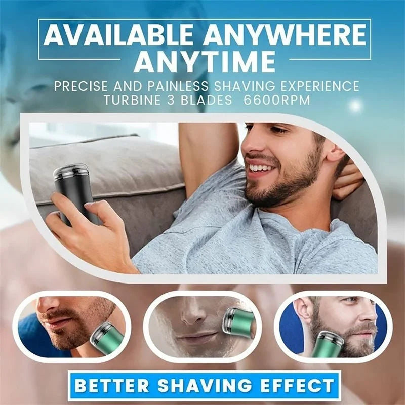 Portable Electric Razor with Stainless Steel Foil and Fast Charging, IPX7 Waterproof All Vera Mart