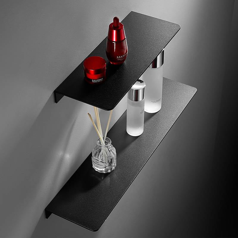 Wall Mounted Aluminum Shelf with Hidden Bracket Support and Rectangular Display Surface All Vera Mart
