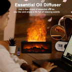 Ultrasonic Mist Diffuser with Flame Light Effect and Remote Control All Vera Mart