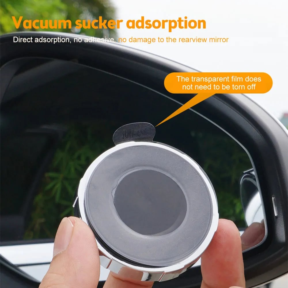 Convex Blind Spot Mirror with 360 Degree Rotation and Suction Cup Mount All Vera Mart