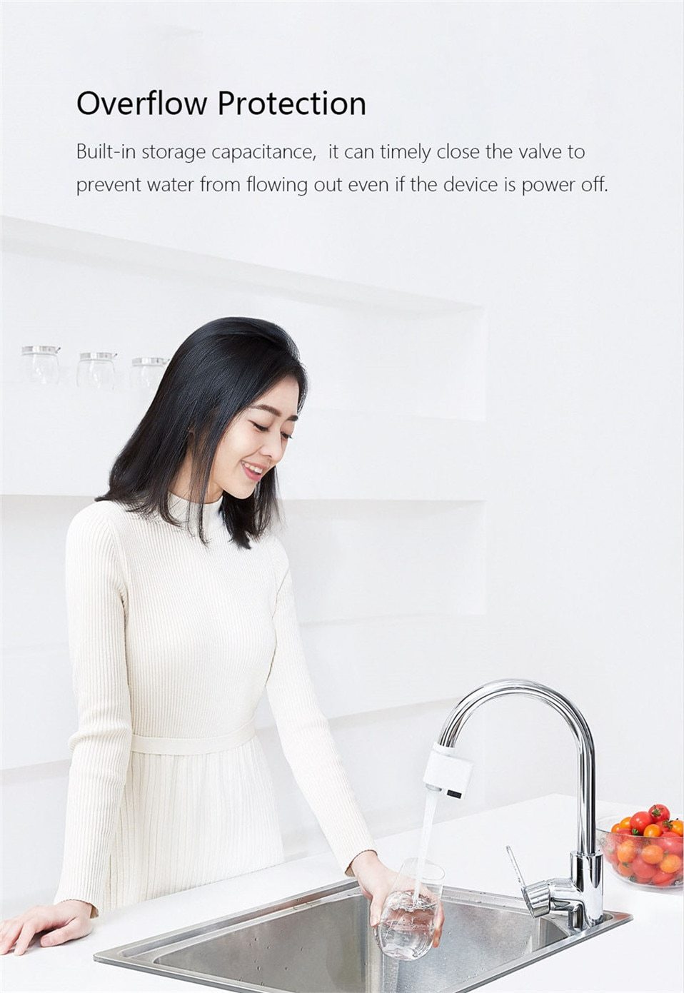 Motion Sensor Faucet Adapter with Dual Detection Zones and Auto Shutoff All Vera Mart