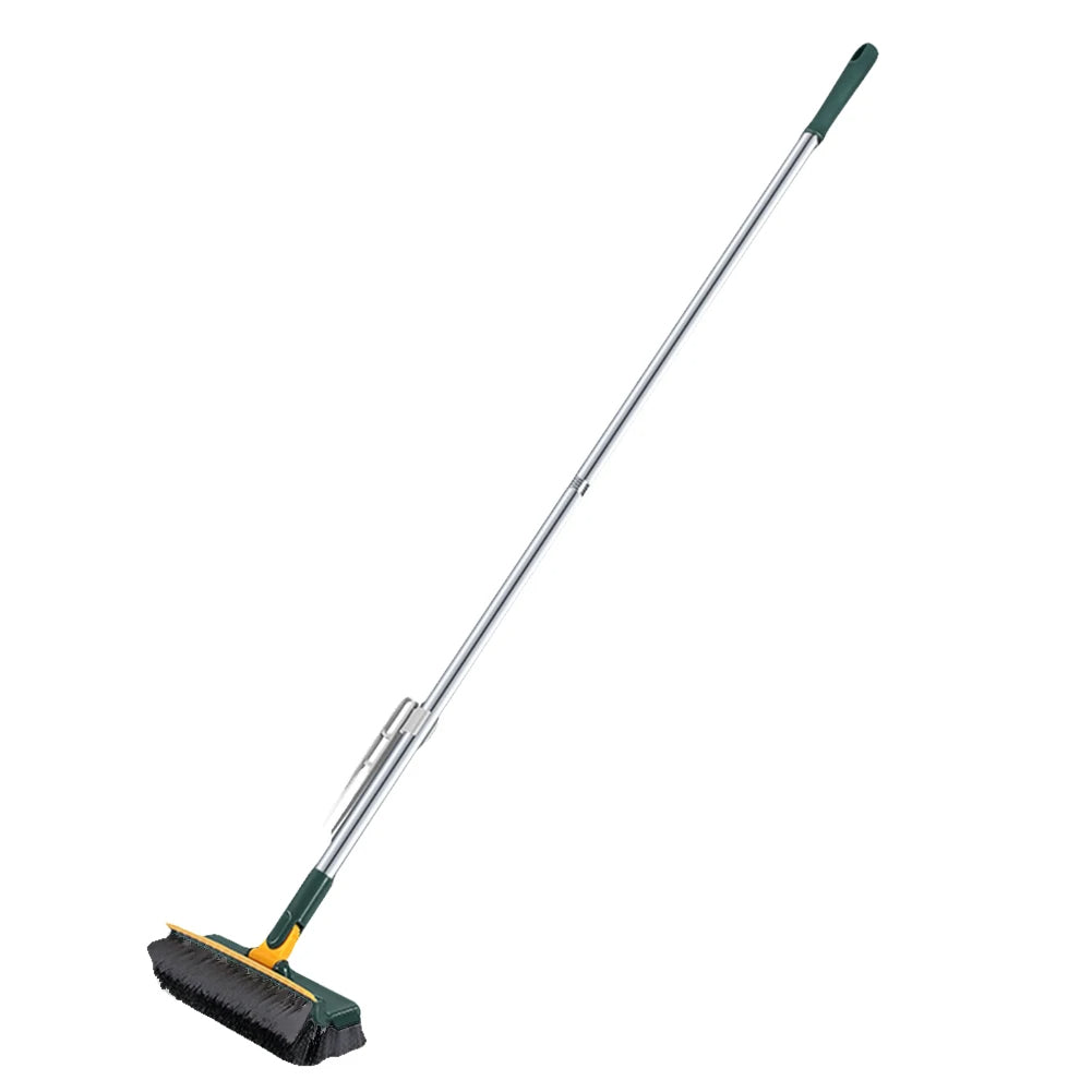 Extended Handle Floor Brush with Rotating Head and Built-In Scraper All Vera Mart