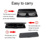 Folding Reading Glasses with Slim Case and Spring Hinge, Lightweight Steel Frame All Vera Mart