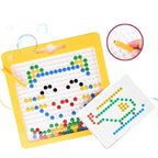 Magnetic Drawing Pad with Sealed Beads and Magnetic Pen for Kids, 20 Pattern Cards All Vera Mart