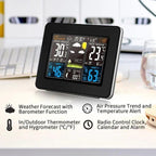 Weather Station with Wireless Outdoor Sensor and Atomic Time Sync, Color Display All Vera Mart