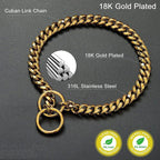 Solid Steel Dog Collar with High Polish Finish and Chew Proof Links All Vera Mart
