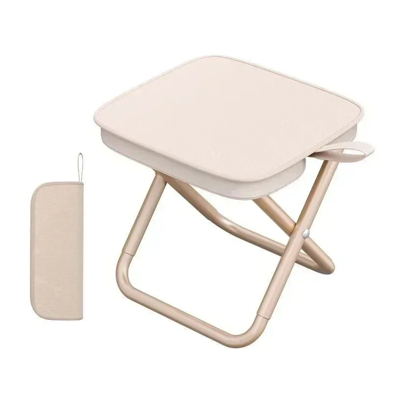 Folding Camping Chair with Steel Frame and Elastic Rope Lock, 160lb Capacity All Vera Mart