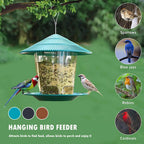 Hexagonal Bird Feeder with Gravity Seed Dispenser and Weather Resistant Design All Vera Mart