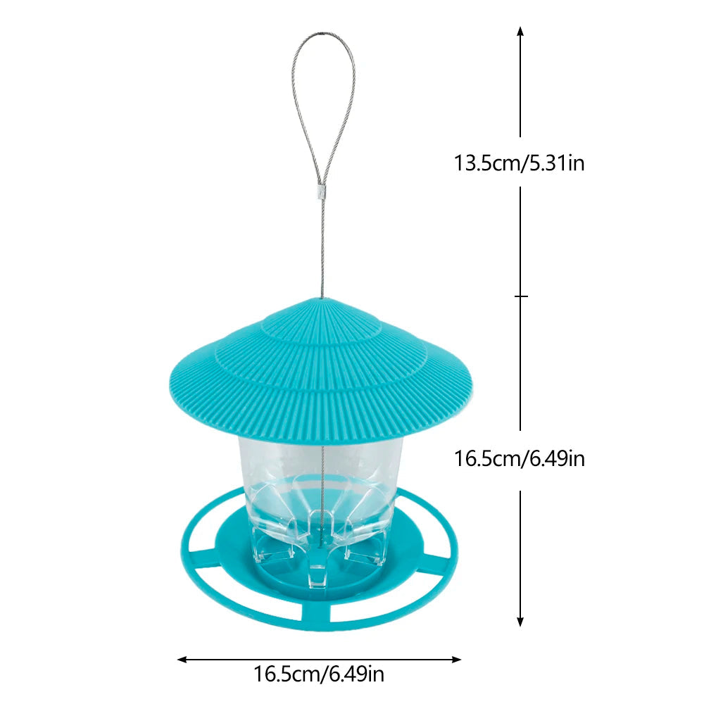 Hexagonal Bird Feeder with Gravity Seed Dispenser and Weather Resistant Design All Vera Mart