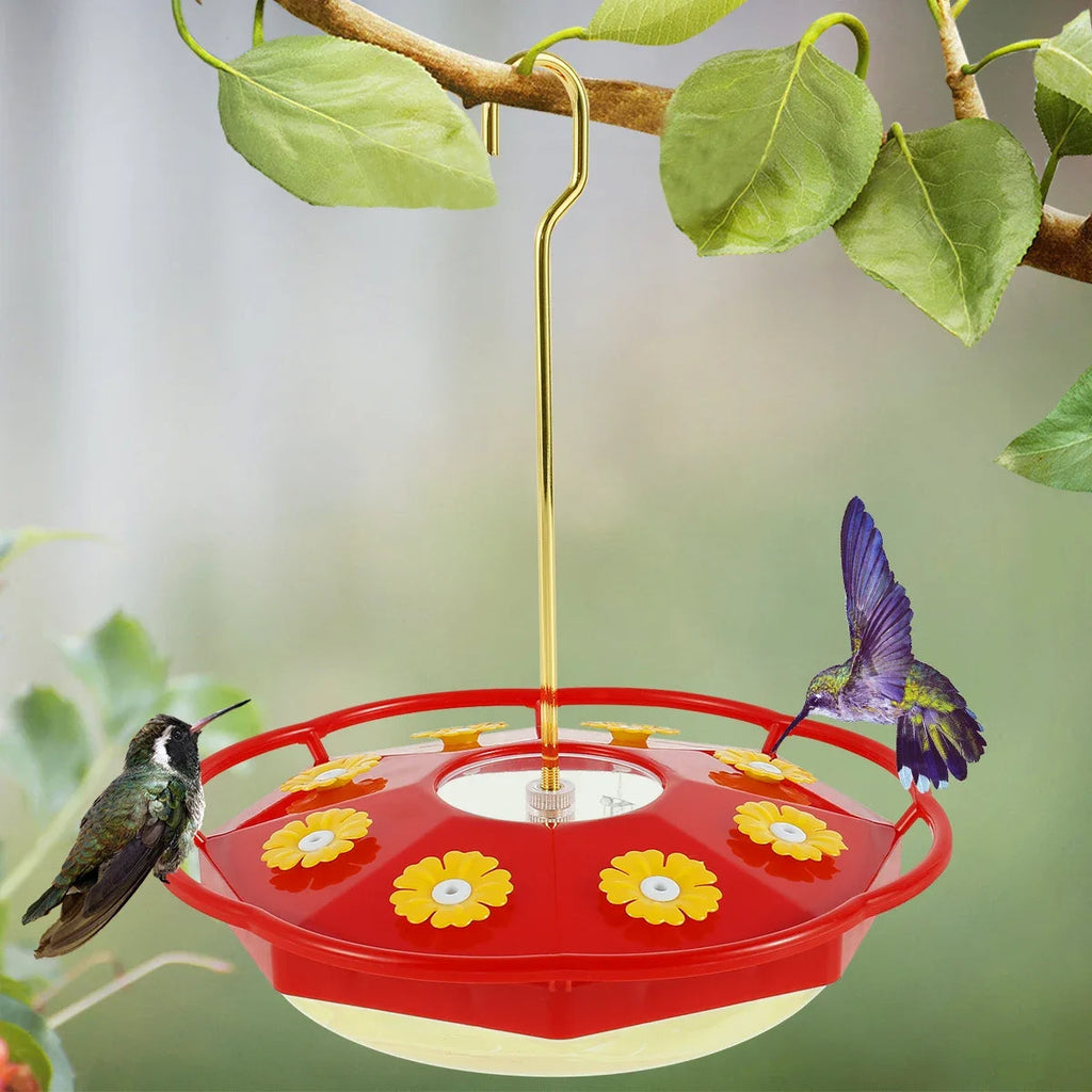 Eight Port Hummingbird Feeder with Transparent Base and Ant Bee Proof Design All Vera Mart
