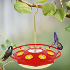 Eight Port Hummingbird Feeder with Transparent Base and Ant Bee Proof Design All Vera Mart