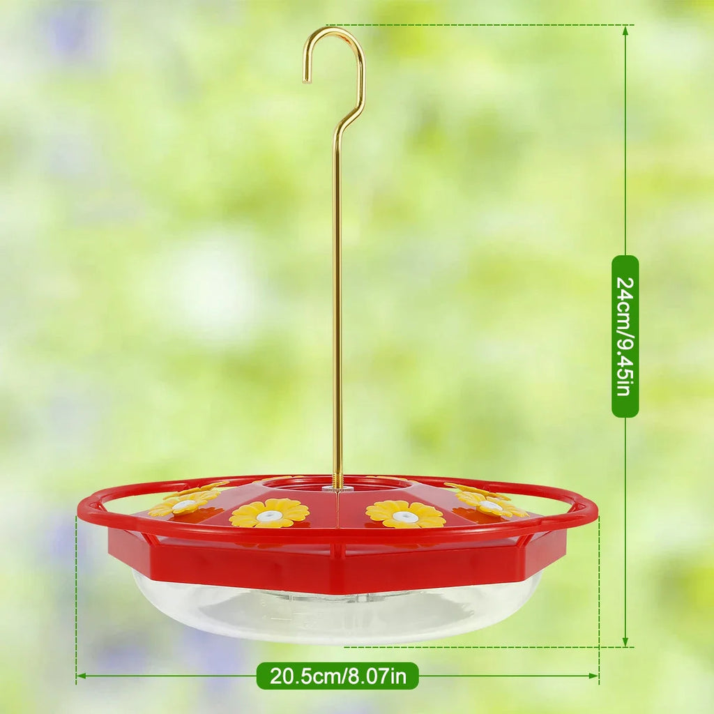 Eight Port Hummingbird Feeder with Transparent Base and Ant Bee Proof Design All Vera Mart