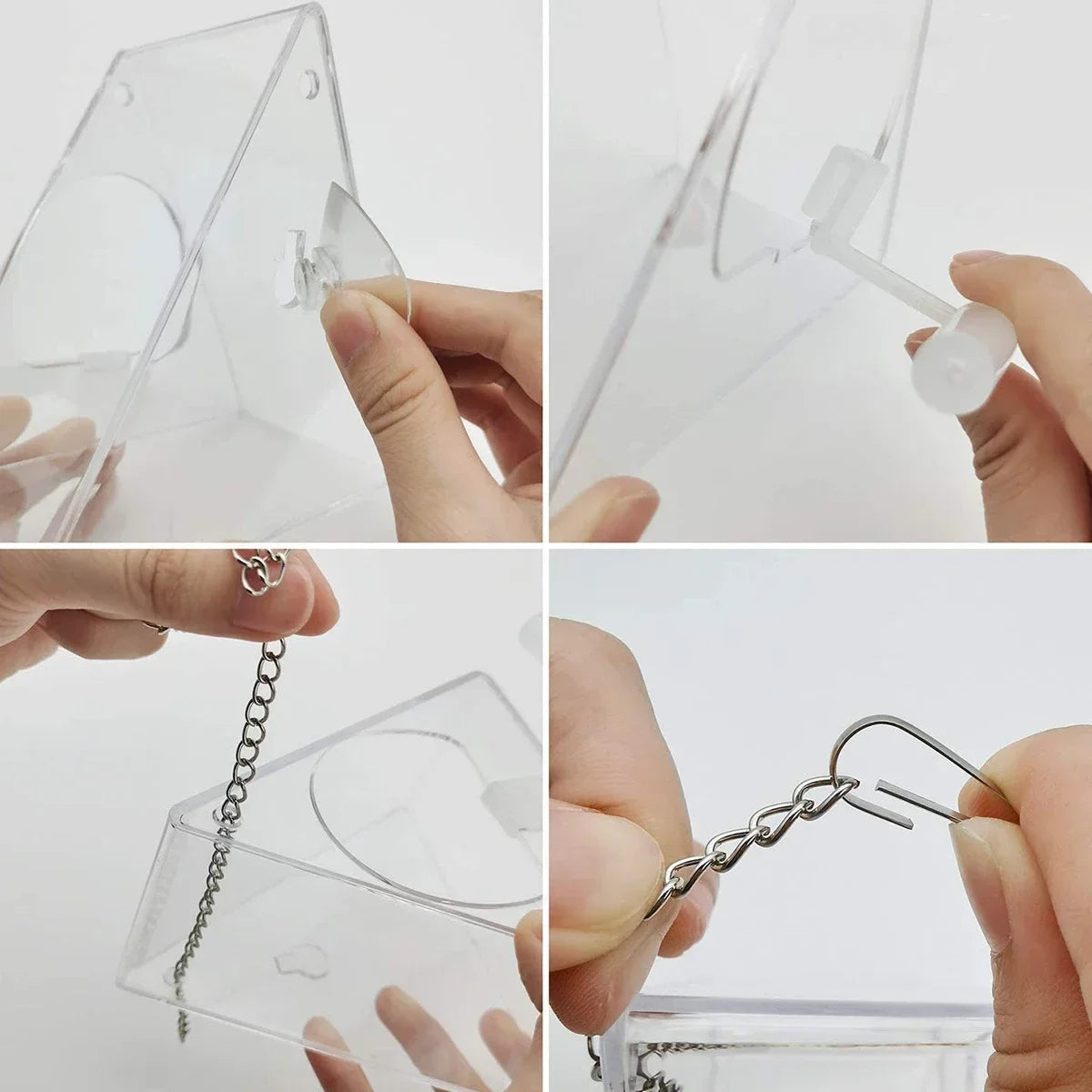 Window Mount Bird Feeder with Clear Acrylic Walls and Suction Cup All Vera Mart