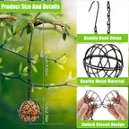 Rust Resistant Bird Feeder Set with Hanging Chains and Squirrel Proof Lids All Vera Mart