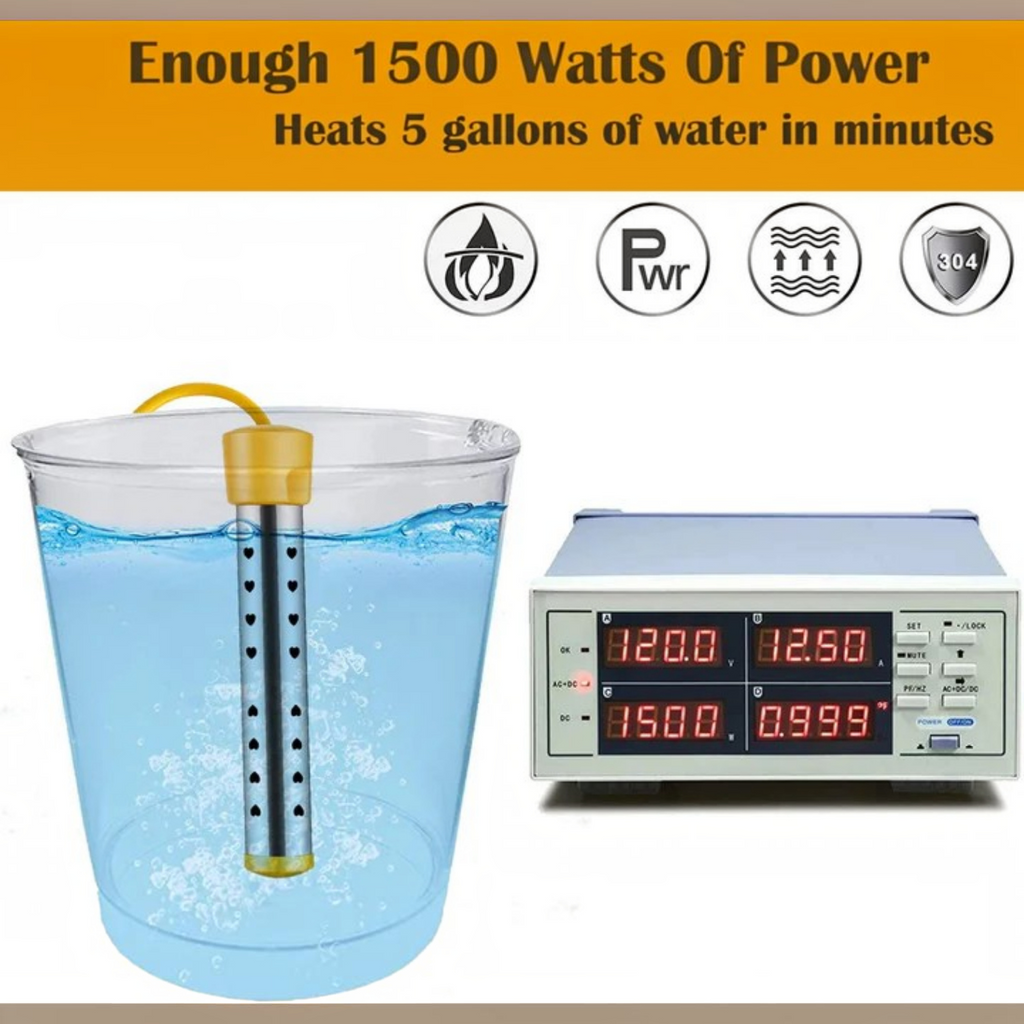 Bucket Water Heater with Stainless Steel Coil and Insulated Handle All Vera Mart