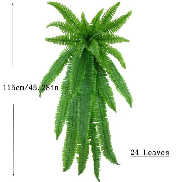 Artificial Boston Fern with Flexible Stems for Planters, Hanging Baskets and Decorative Pots