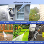 Cordless Pressure Washer with Two Rechargeable Batteries Nozzles and Water Hose