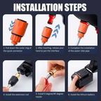 Cordless Pressure Washer with Two Rechargeable Batteries Nozzles and Water Hose