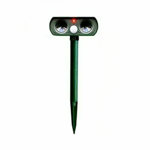 Motion Activated Ultrasonic Animal Repeller with Solar Panel and 30ft Detection Range All Vera Mart