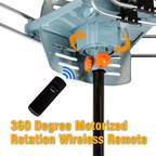 Motorized Outdoor TV Antenna with 360 Degree Rotation Remote and Steel Pole Mount