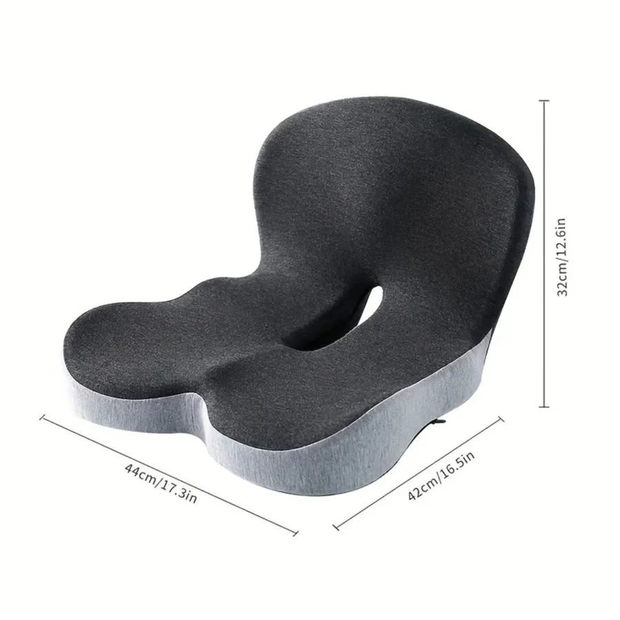 L-Shaped Memory Foam Cushion with Lumbar Support and Removable Washable Cover All Vera Mart