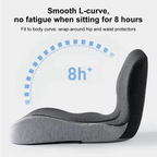 L-Shaped Memory Foam Cushion with Lumbar Support and Removable Washable Cover All Vera Mart