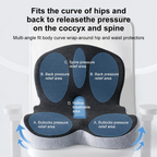 L-Shaped Memory Foam Cushion with Lumbar Support and Removable Washable Cover All Vera Mart
