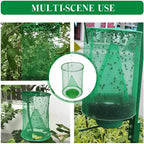 Hanging Fly Trap with Non-Toxic Bait and Expandable Capture Chamber, Reusable All Vera Mart