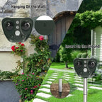 Solar Bird Repellent with Ultrasonic Pulses and Flashing LED Light, USB Backup All Vera Mart