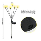 Garden Solar Lights with Firefly Twinkle and Flexible Stems, Warm White All Vera Mart