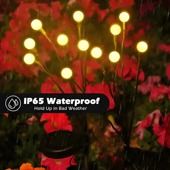 Garden Solar Lights with Firefly Twinkle and Flexible Stems, Warm White All Vera Mart