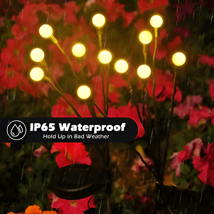 Solar Garden Stakes with Firefly Flicker Effect and Flexible Stems, 27.5 Inch All Vera Mart