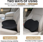 Seat Cushion for Short Drivers with 3.5 in Lift and Memory Foam, Removable Cover All Vera Mart