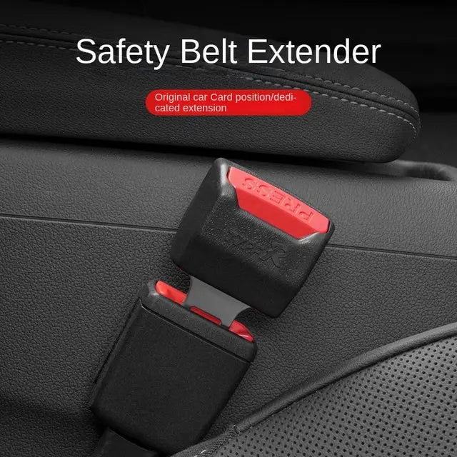 Seat Belt Extender with Reinforced Metal Tongue and Compact Portable Design, Set of 2 All Vera Mart