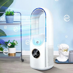 Compact Bladeless Air Cooler with Refillable Cooling Pads and Adjustable Fan Speed All Vera Mart