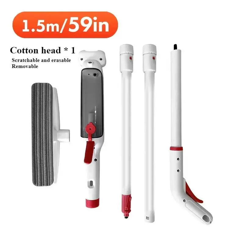 Telescopic Window Cleaning Tool with Integrated Spray and Microfiber Pad, 51-Inch Reach All Vera Mart