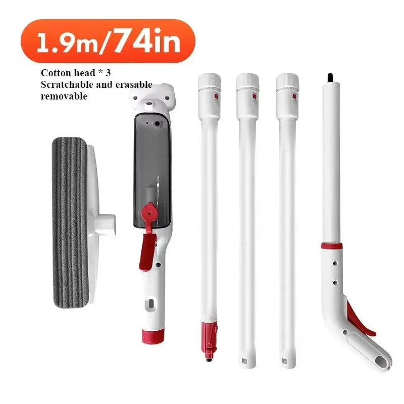 Telescopic Window Cleaning Tool with Integrated Spray and Microfiber Pad, 51-Inch Reach All Vera Mart