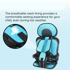 Booster Car Seat Cushion with Five Point Harness and Breathable Mesh All Vera Mart