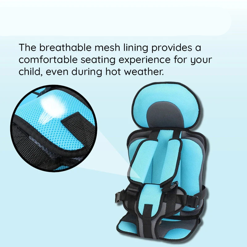 Booster Car Seat Cushion with Five Point Harness and Breathable Mesh All Vera Mart