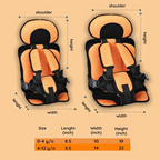 Booster Car Seat Cushion with Five Point Harness and Breathable Mesh All Vera Mart
