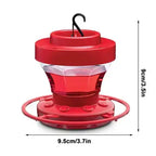 Hummingbird Feeder 16 Oz with Ant Moat and 8 Feeding Ports, Clear Leakproof Reservoir All Vera Mart