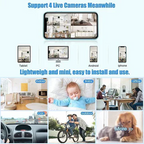 Wireless Security Camera with 1080p HD Recording and Night Vision, Motion Detection All Vera Mart