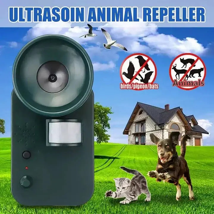 Ultrasonic Animal Repeller with Adjustable Frequency and Motion Sensor, 5,000 Sqft All Vera Mart