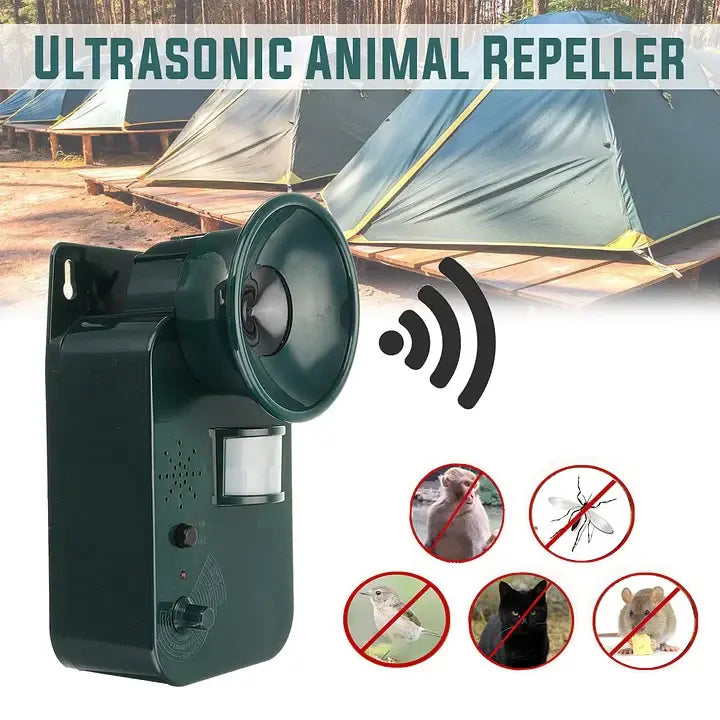 Ultrasonic Animal Repeller with Adjustable Frequency and Motion Sensor, 5,000 Sqft All Vera Mart