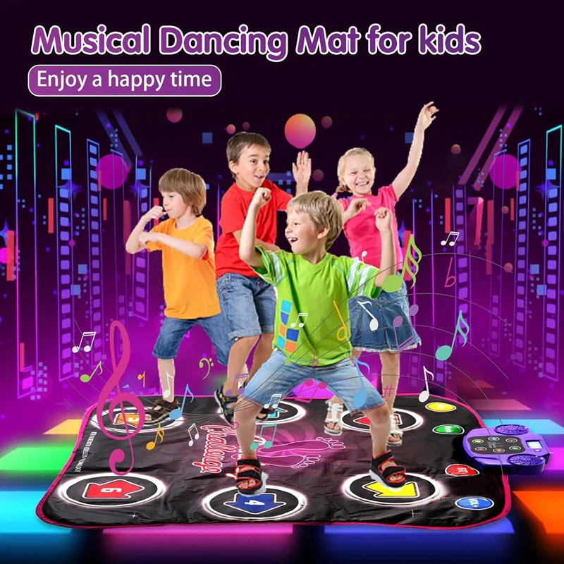 Dance Mat for Kids with Flashing Arrow Lights and Wireless Music Connection All Vera Mart