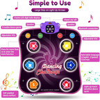 Dance Mat for Kids with Flashing Arrow Lights and Wireless Music Connection All Vera Mart