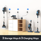 Cordless Stick Vacuum with Motorized Brush Head and LED Headlights, 45-Minute Runtime All Vera Mart