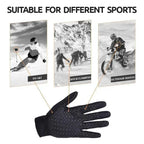 Touchscreen Winter Gloves with Triple-Layer Insulation and Anti-Slip Palm, Zippered Cuff All Vera Mart