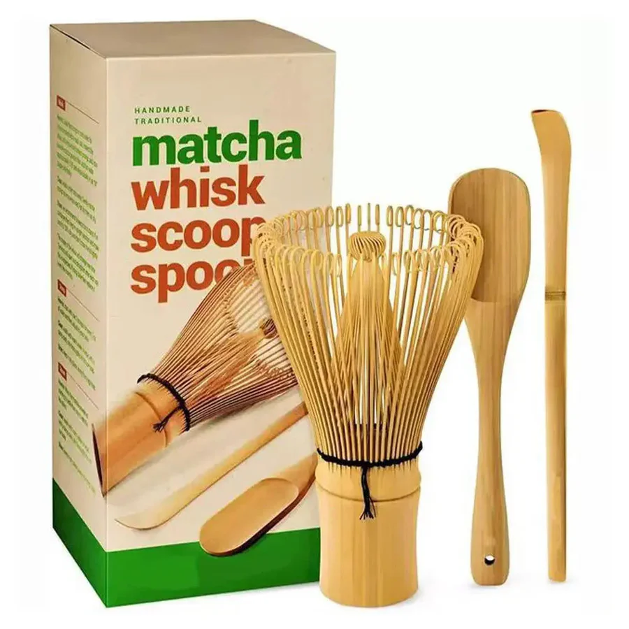 Matcha Whisk Set with Bamboo Spoon and Ceramic Bowl All Vera Mart
