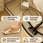 Chair Mat for Hard Floors with Short-Pile Velour and Non-Slip Backing, 35 x 24 in All Vera Mart